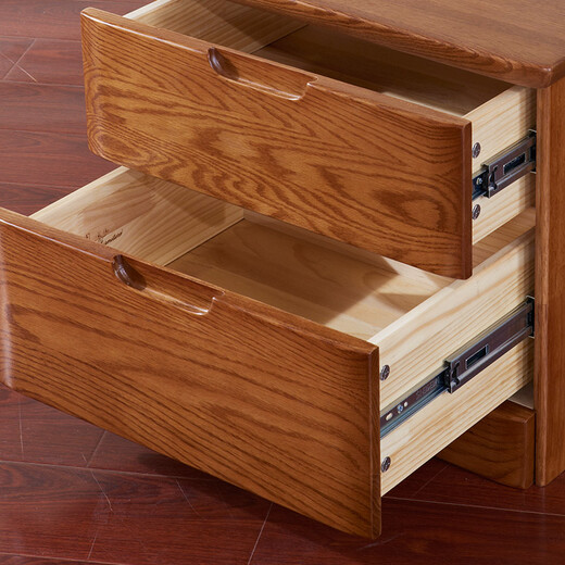 
Guangming Furniture Solid Wood Bedside Table Red Oak Modern Chinese Side Cabinet Bedroom Chest of Drawer Cabinet 14101 Bedside Table