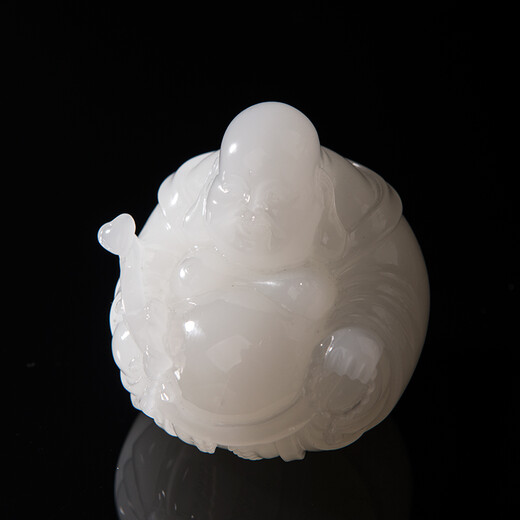 Tianxia Yujia Jade Ruyi Maitreya Buddha Ornament Office Living Room Place Buddha Statue Blessing Gift Gift Box Ruyi Maitreya Small Size 8*8*8CM