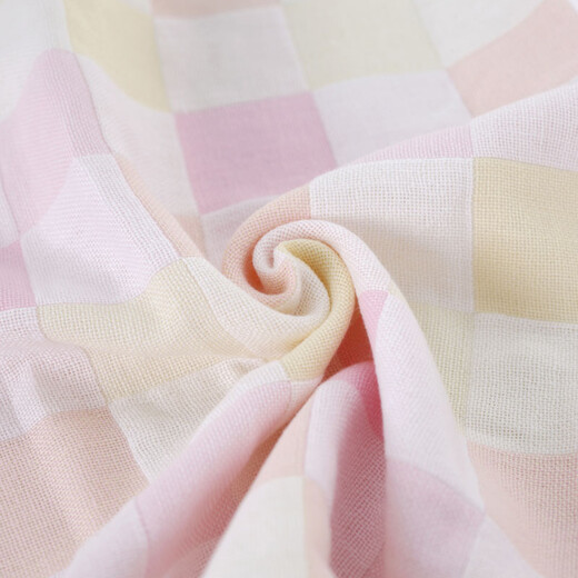 Wenlian square towel, children's towel, male and female baby sweat towel, saliva towel, baby cleansing towel, baby soft absorbent towel, hand towel, small pink yellow