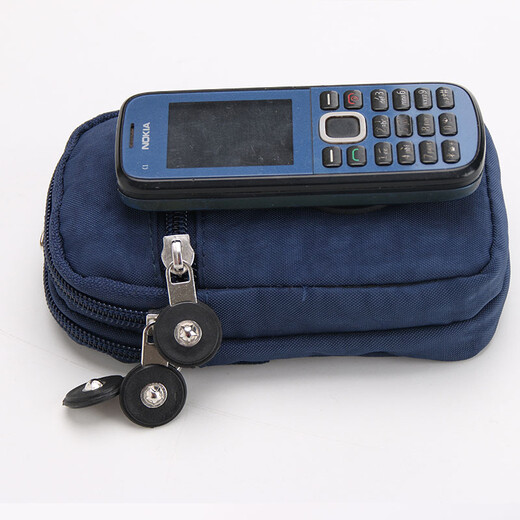 Tuzun three-layer waterproof wrist and arm bag, multi-functional mobile phone coin purse, children and the elderly hanging neck bag _Colorful twill