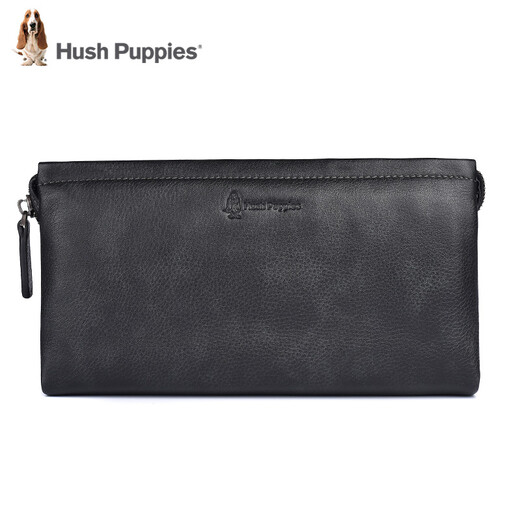 
Hush Puppies men's genuine leather handbag head layer cowhide clutch men's bag large capacity hand grab envelope bag wrist bag men's bag black two-color pattern
