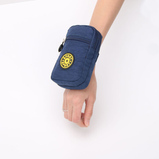 Tuzun three-layer waterproof wrist and arm bag, multi-functional mobile phone coin purse, children and the elderly hanging neck bag _Colorful twill