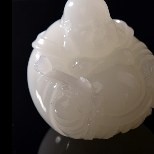 Tianxia Yujia Jade Ruyi Maitreya Buddha Ornament Office Living Room Place Buddha Statue Blessing Gift Gift Box Ruyi Maitreya Small Size 8*8*8CM