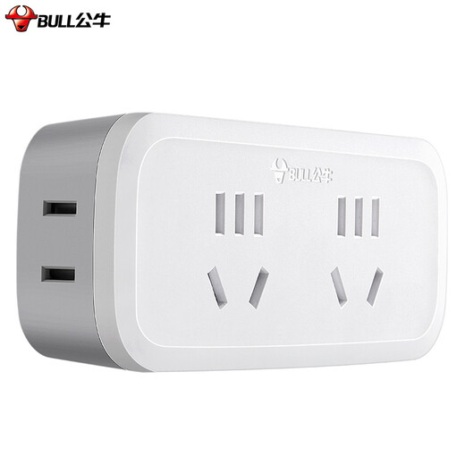 Bull (BULL) socket converter plug wireless power strip usb multi-function socket/one-turn multiple protection doors/extension converter/suitable for bedroom and kitchen one-turn four | no switch 904