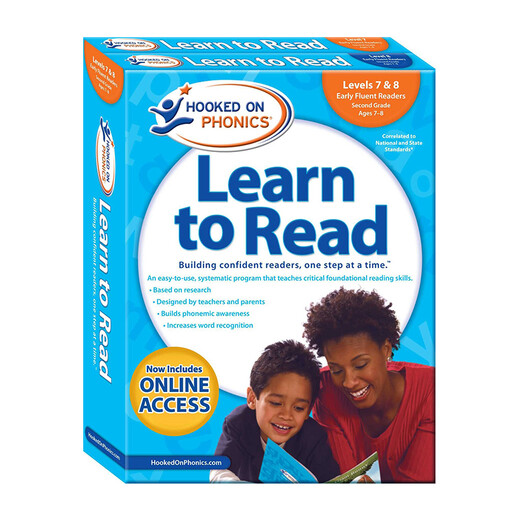 迷上自然拼读学与读第2级全集L7&8新版Hooked on Phonics Learn to Read 2nd Grade Complete Levels 7&8带DVD光盘