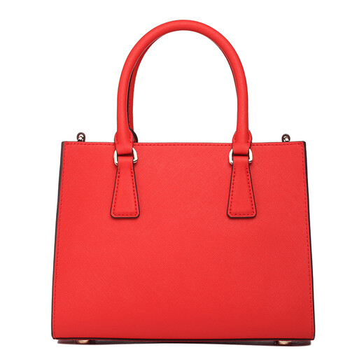 Cassile (cassile) European and American bag cross pattern cowhide fur ball intellectual handbag T171010102B6 orange red