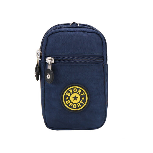 Tuzun three-layer waterproof wrist and arm bag, multi-functional mobile phone coin purse, children and the elderly hanging neck bag _Colorful twill