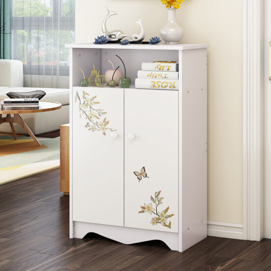 Simple Wooden Shoe Ranks To Become A Modern Minimalist Foyer Entrance Cabinet Storage Cabinets White Paint