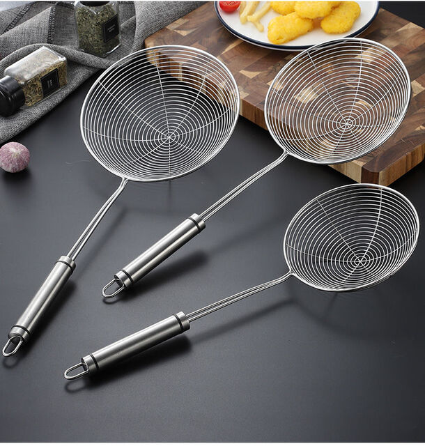 不锈钢火锅线漏勺笊篱捞面饺子油炸麻辣烫家用大小号厨房油鼓油勺
