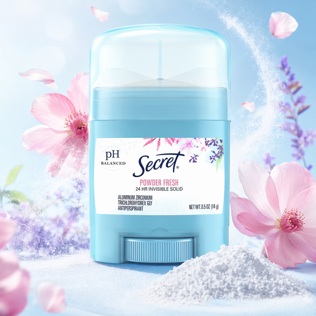 SECRET antiperspirant 14g portable long-lasting antiperspirant, odor-reducing and refreshing
