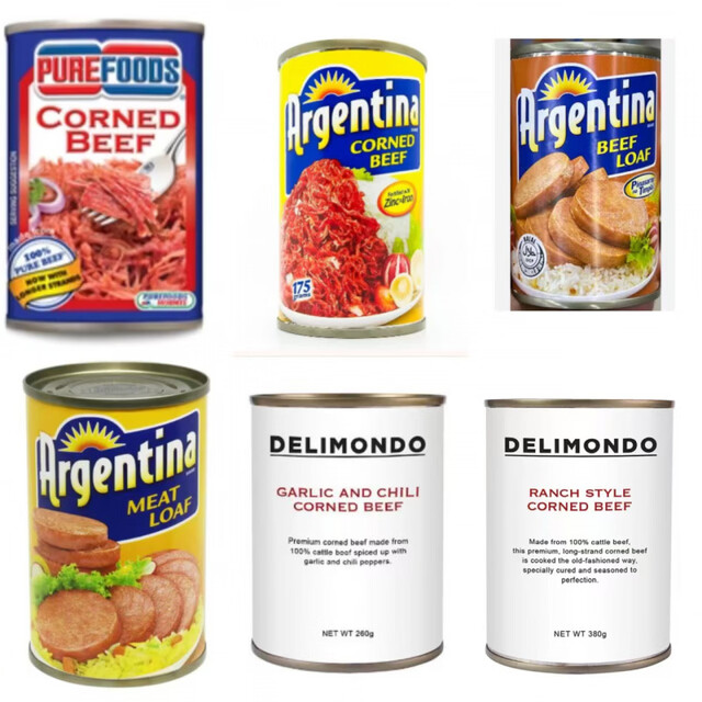 Philippine specialty Argentina pure food canned corned beef and pork Argentina Corned Beefx5cans875g