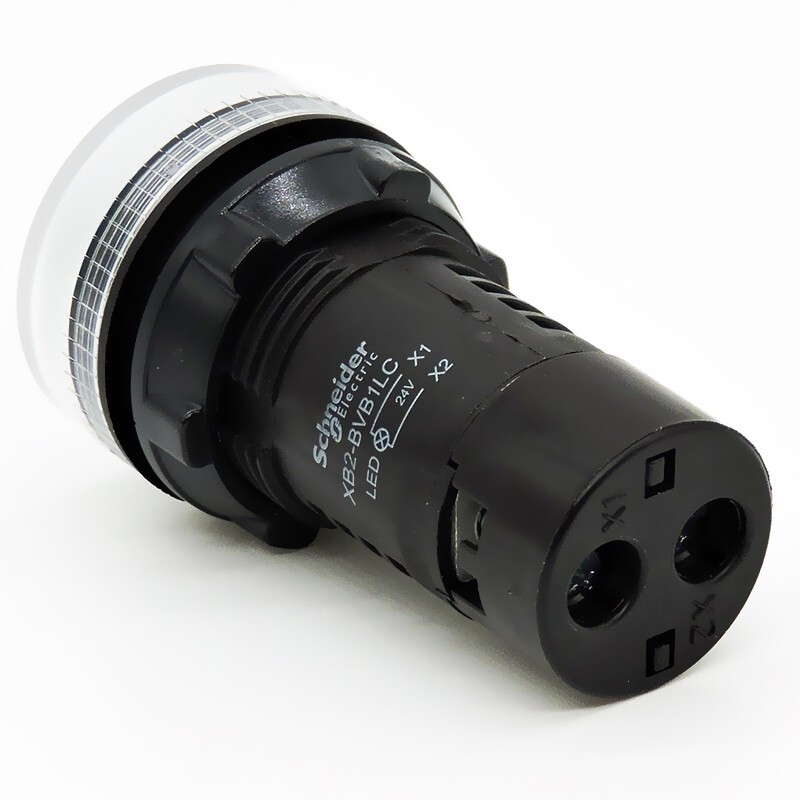Schneider (Schneider) original Schneider brand XB2BV signal light LED indicator AC AC220V DC 24V 22mm installation yellow, blue, green and white colors optional XB2-BVB1LC white 24VAC/DC