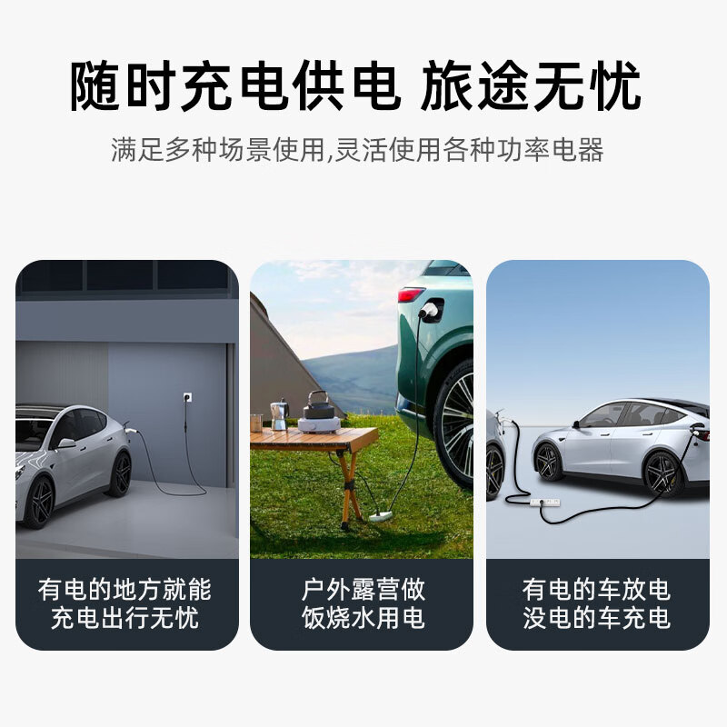 Jingbao Electric Lantu Taishan integrated charging and discharging car charger household 220v grounding-free portable 3.5kw charging gun Lantu Taishan 3.5kw two-speed 8/16A 10-meter line