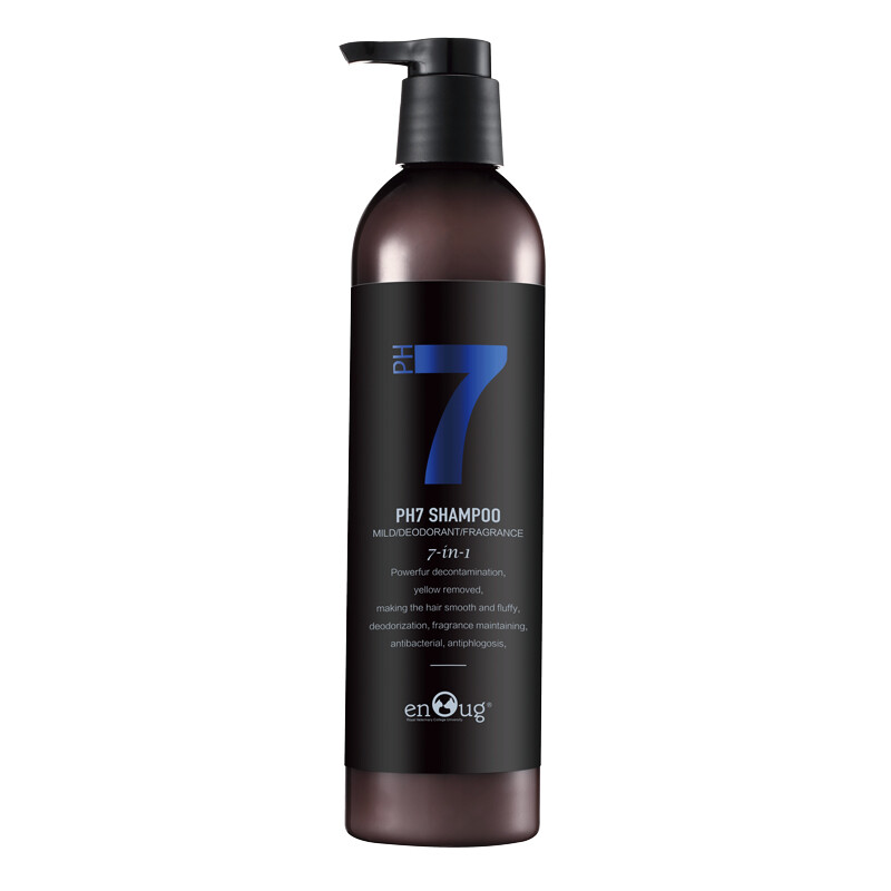 Enoug PH7 Dog Shower Gel Bichon Frize Samoyed Decontamination and Yellowing Bath Shampoo for White-haired Dogs (Blue 7) 460ml