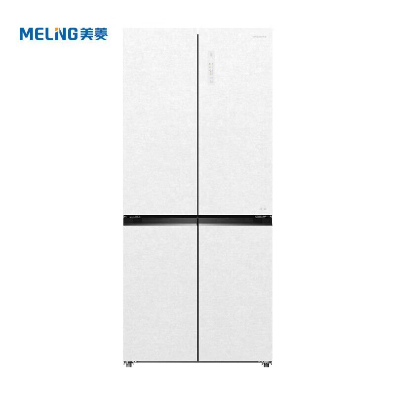 MeiLing 505/506/507 Dual System Zero-Embedded Refrigerator Household 599mm Ultra-Thin Full Space Odor-Free Embedded Cross Four-Opening Double-Door Refrigerator Intelligent Dual Frequency Conversion BCD-507WP9BTZ Zero-Zero Embedded Salt Lake White