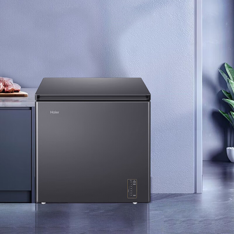 Haier Freezer Air-cooled Frost-free Freezer Household Freezer-38 Ultra-low Temperature Cryogenic Quick-Freezing First-Class Energy Efficiency Large-Capacity Horizontal Full Freezer Refrigerated Freezer Switching Freezer-38 C Ultra-low Temperature | Air-cooled Frost-free | Black Gold Purification 166L