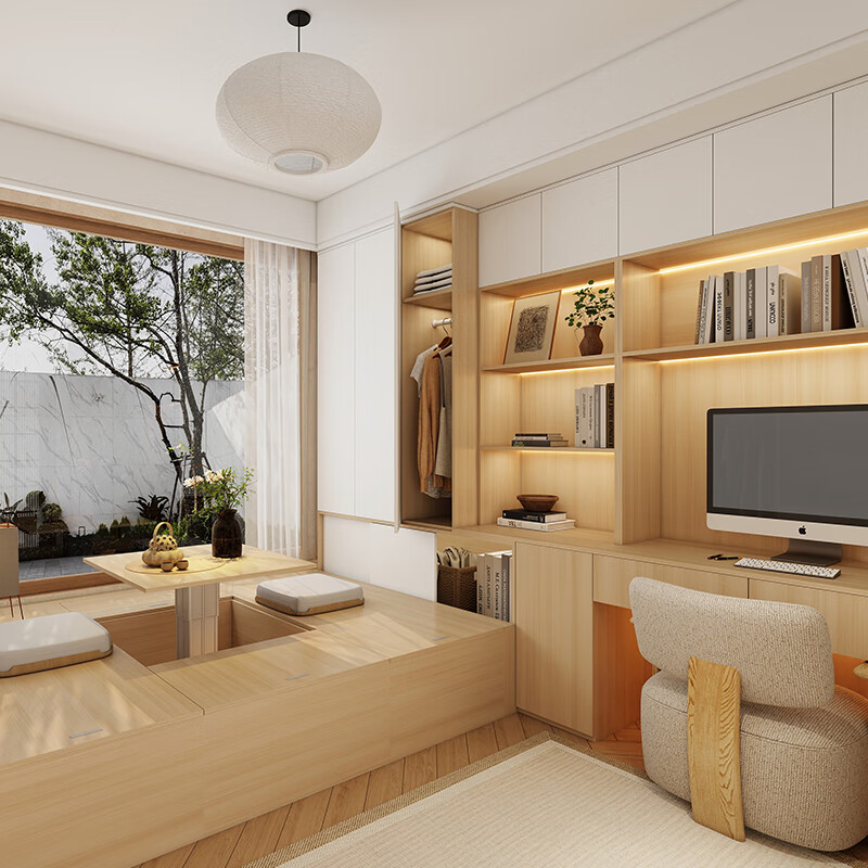 Quanyou Quanyou whole house customized tatami bed desk wardrobe integrated small space bedroom storage cabinet multi-functional furniture Earnest money (calculated based on projection, please contact customer service for details)