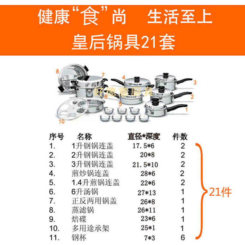 COOKER KING launches new Amway Queen pot set stainless steel frying pan milk pot steaming soup pot two 6l soup pot