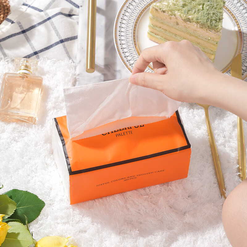 Plant-protected air cushion tissue paper 4 layers 360 sheets * 40 large packs of paper tissue paper wholesale Yuese orange napkins toilet paper facial tissue