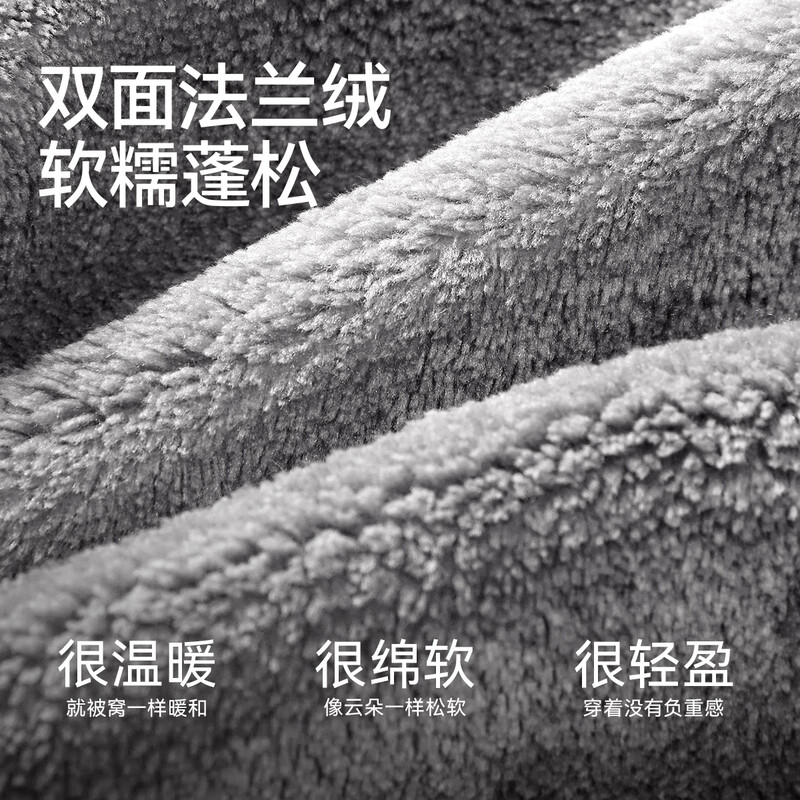 Catman flannel warm men's pajamas men's autumn and winter pajamas plus velvet thickened home clothes can be worn outside new products