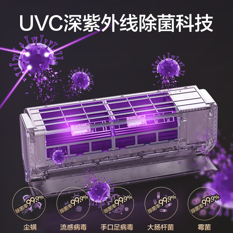 Oaks Air Conditioning Yufeng Pro Large 1.5 HP New Level Energy Efficiency Variable Frequency Heating and Cooling Copper Tube Air Conditioning UVC Sterilization On-hook National Subsidy KFR-35GW/BpR3HQB1(B1)