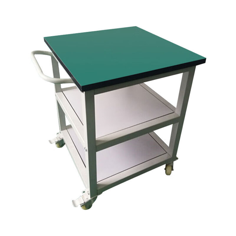 Bingyu anti-static movable trolley wheeled workbench repair table assembly line operating table electronics factory packing table tool cart three layers 120*60*75cm BYS-378