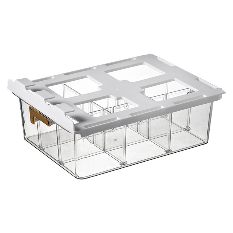 Wenstan W5992 transparent compartment storage box, storage box for miscellaneous parts and tools, storage box, wall-mounted 15 compartments (34.8*26.1*14) customized