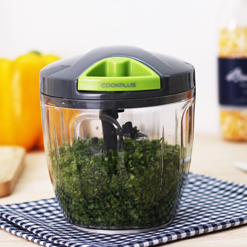 LOCK & LOCK kitchen multifunctional vegetable cutter, stir, mince, stir, mince garlic, manually mince meat, dumpling stuffing, bake, hand-pulled macaron blue medium size