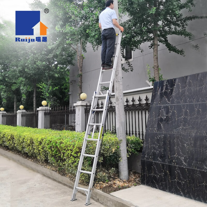 Ruiju Telescopic Ladder Single Side Ladder Aluminum Alloy Thickened Ladder Multifunctional Lift Engineering Stair YQDLT-9160