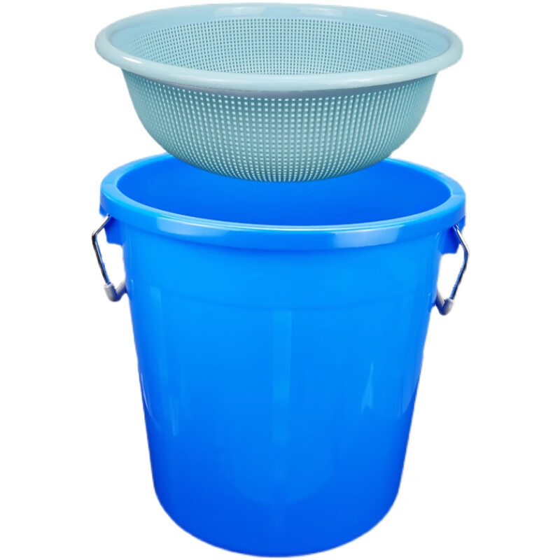 Swill dry and wet filtration separation with filter trash can large kitchen kitchen waste tea tea drain bucket basket blue 60K type + drain basket