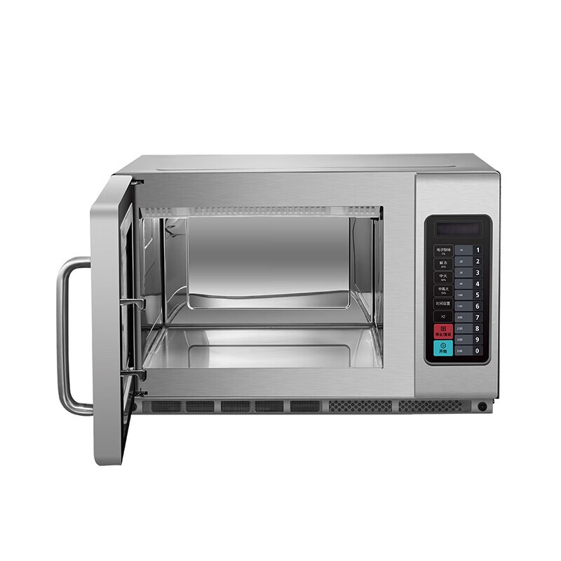 Midea commercial microwave oven with large capacity for hotels and restaurants, high-power rapid thawing, all-stainless steel body, roasted chicken and wings, non-stop heating oven EMA34GTQ-SS 34 liters 1800W, expensive and refundable, best-selling on the entire network