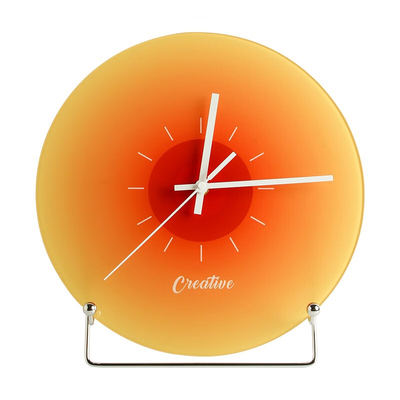 BHM ins style sunset clock table clock living room desktop simple bedside creative clock sunset clock