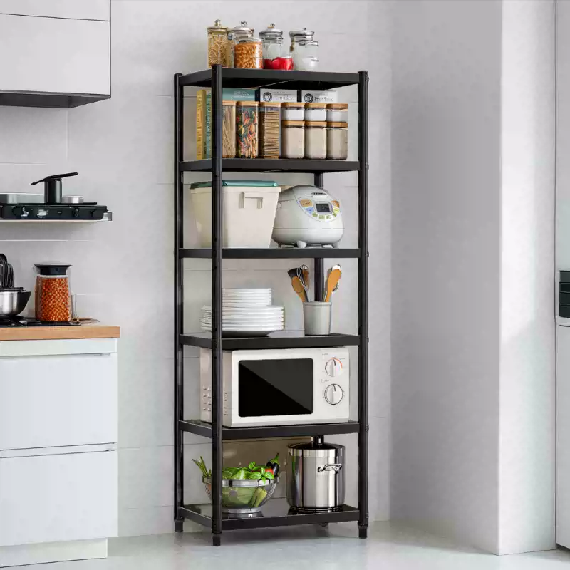 Yusenyi carbon steel kitchen rack floor-standing multi-layer microwave oven storage sandwich shelf household storage goods 20 wide 45 long 70cm high 3 layers (carbon steel)