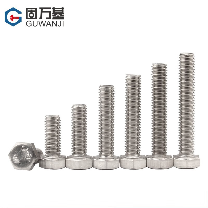 Guwanji 304 stainless steel external hexagonal bolts, extended screws, fully threaded machine thread screws, large national standard M30x250 1 piece