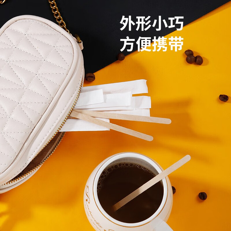 SHUANG YU disposable coffee stirring sticks 500 pieces 14cm wooden coffee stirring sticks individually packaged