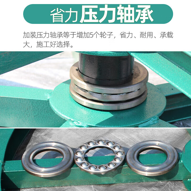 Cable pay-off tray Horizontal floor-standing disc reinforced and thickened channel steel pay-off rack Power optical cable pay-off device Reinforced 5T diameter 1 meter Pressure bearing/belt roller