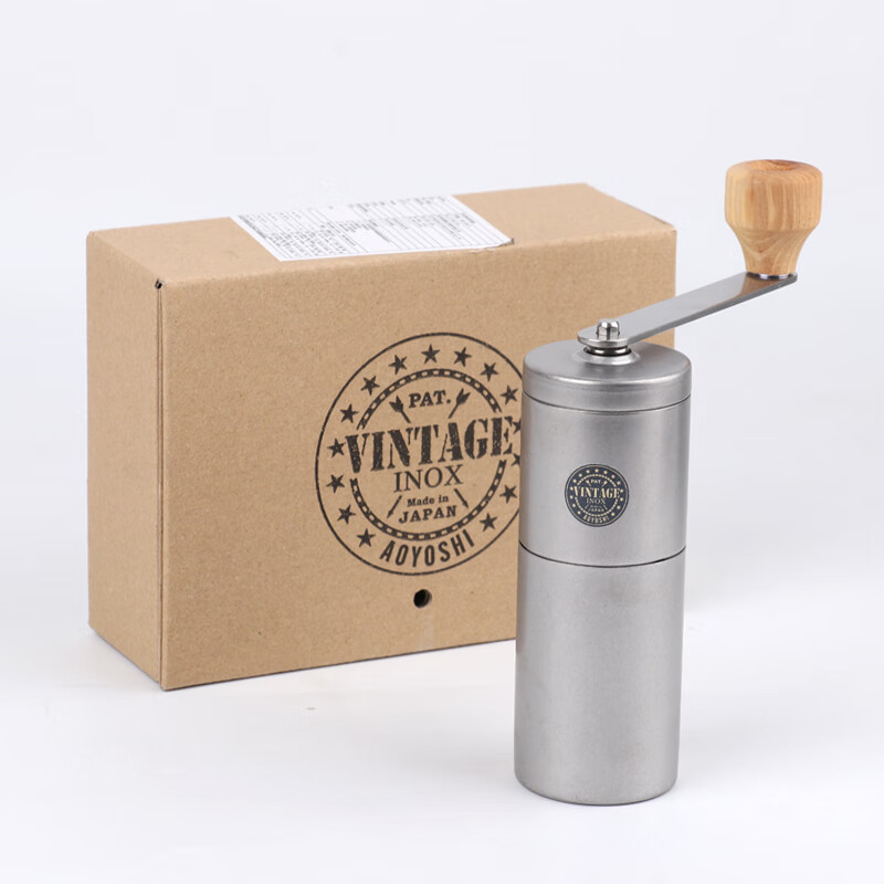 Japan imported Qingfang Manufacturing stainless steel retro manual coffee bean grinder hand-cranked bean grinder