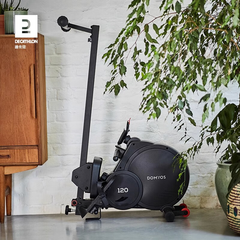 Decathlon (DECATHLON) small smart home foldable fitness rowing machine, free installation at home, except in remote areas, cool black magnetic control model