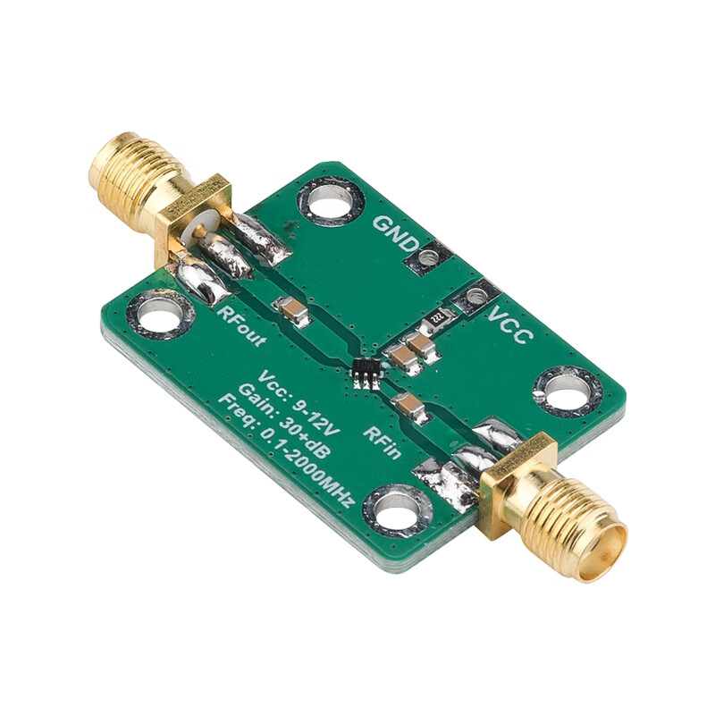 Ouhuayuan RF wideband amplifier low noise amplifier LNA module 0.1-2000MHz gain 32dB receiver transmitter
