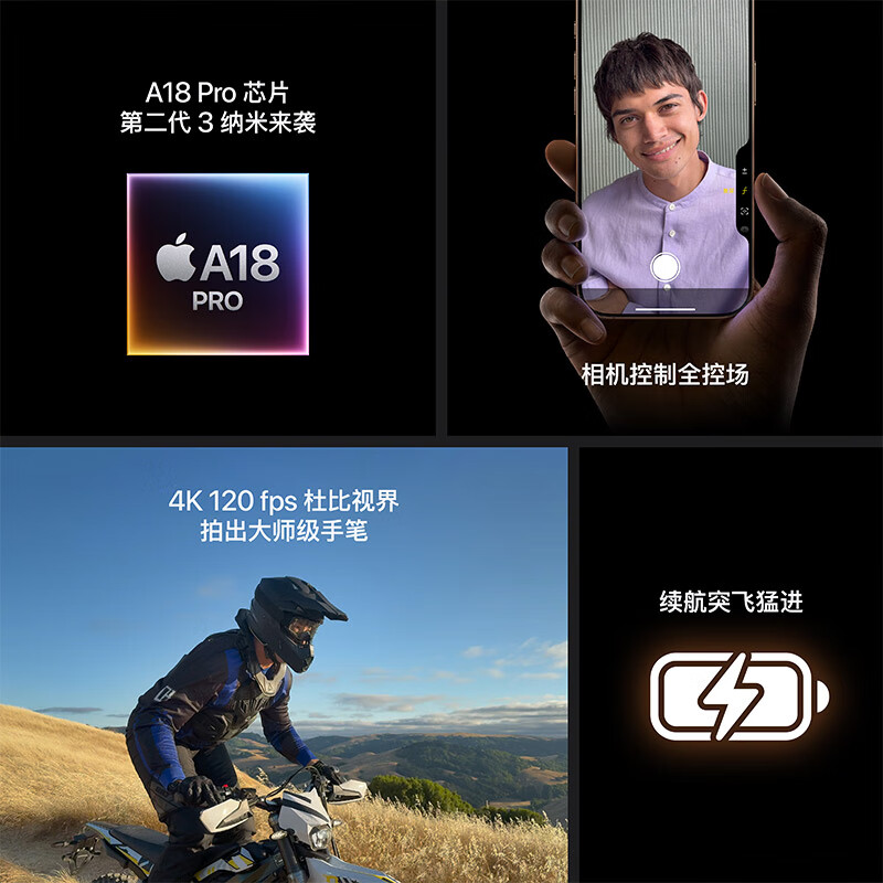 12-issue interest-free, 95% new Apple/Apple iPhone 16 Pro (A3294) 128GB, original color titanium metal, supports China Mobile, China Unicom and Telecom 5G, dual-SIM dual-standby mobile phone