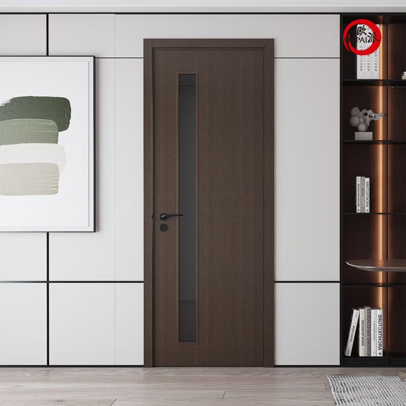 OPAI OUPAI Wooden Door Paint-Free Solid Wood Composite Noise Reduction Simple Interior Door Glass Door Home JSOP-201 Hardware Included Free Shipping to Logistics Point Customizable Contact Customer Service for Details
