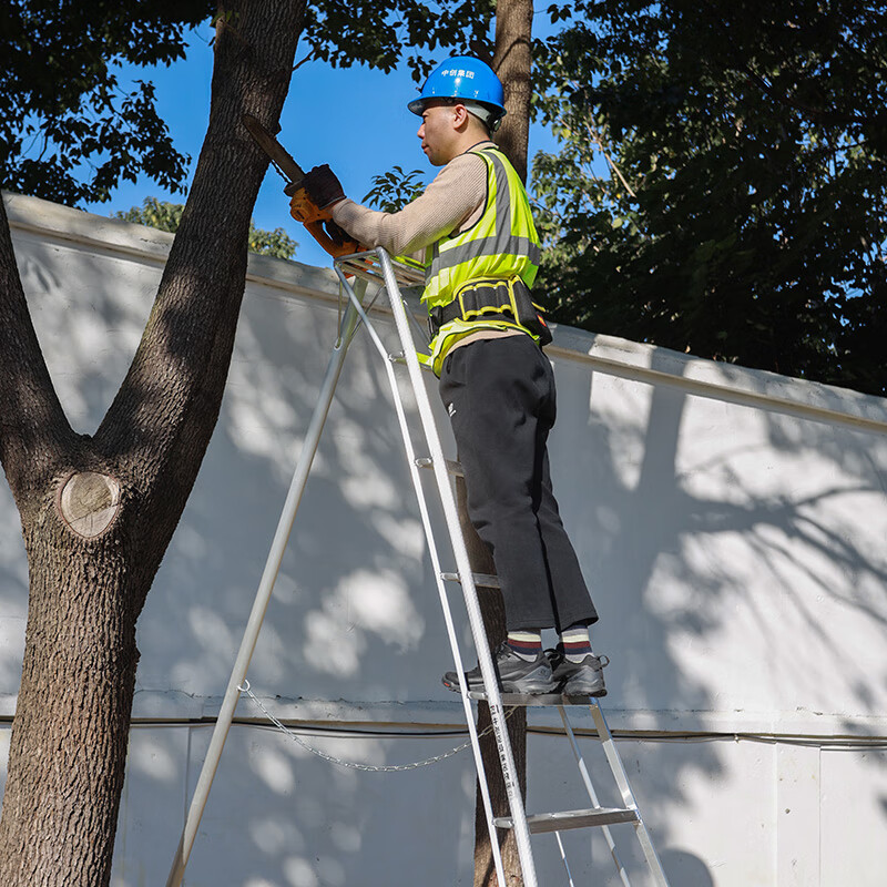 Zhongchuang aluminum alloy ladder orchard ladder tripod ladder orchard picking ladder garden work ladder garden fruit tree pruning 98010 (ten step ladder height 3m)