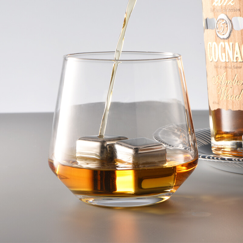 CLITON quick-frozen 304 stainless steel ice cubes whiskey foreign wine beer drink ice wine stone ice particles square 8 pieces