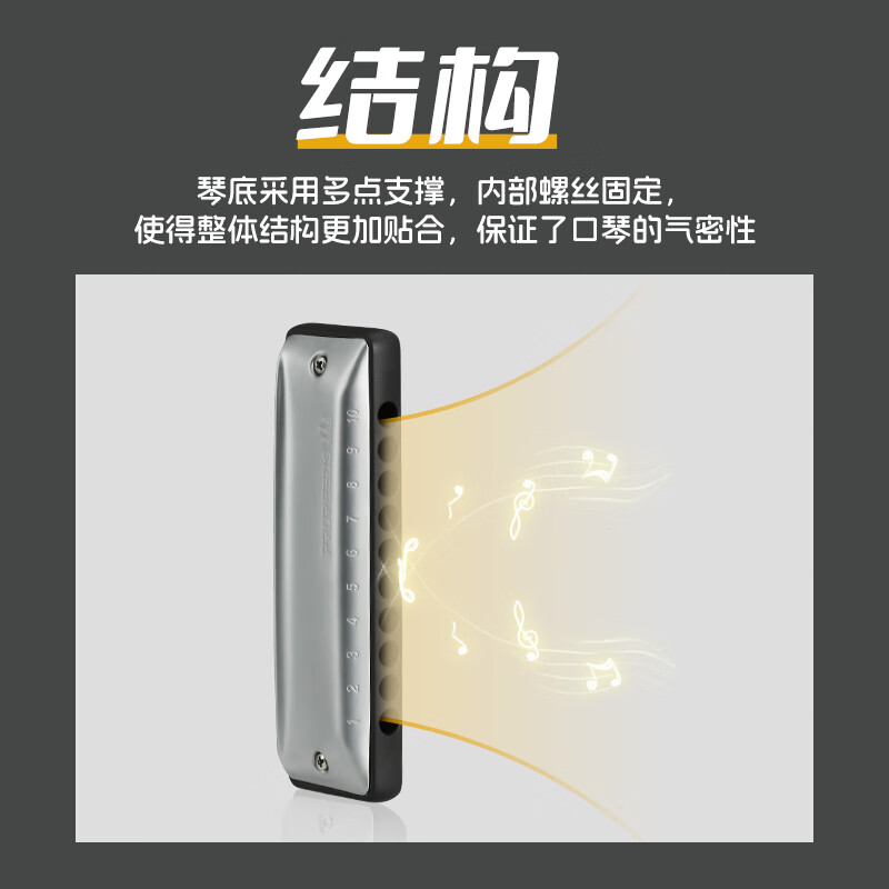 BoogieMAN Yuanyuan's same model ProReeds ten-hole harmonica paddy blues for adults and children beginners