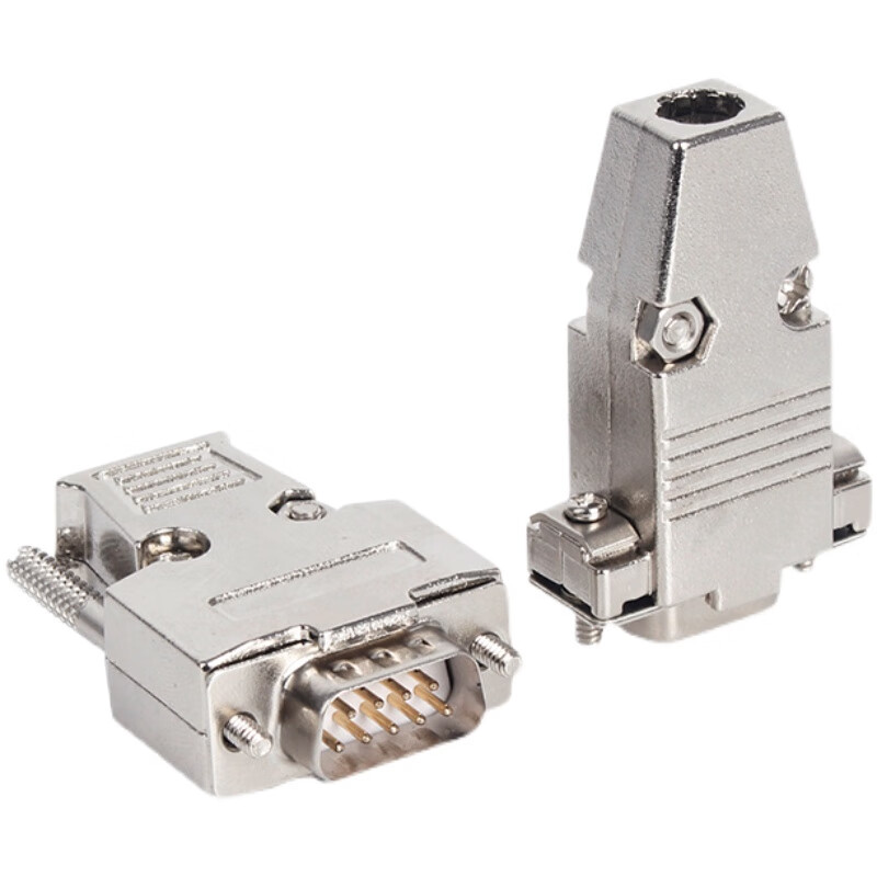 DB9 metal shell VGA simple metal shell HDB15 gold-plated male 9-core long screw metal shell serial port HDB15 solid female industrial grade metal shell