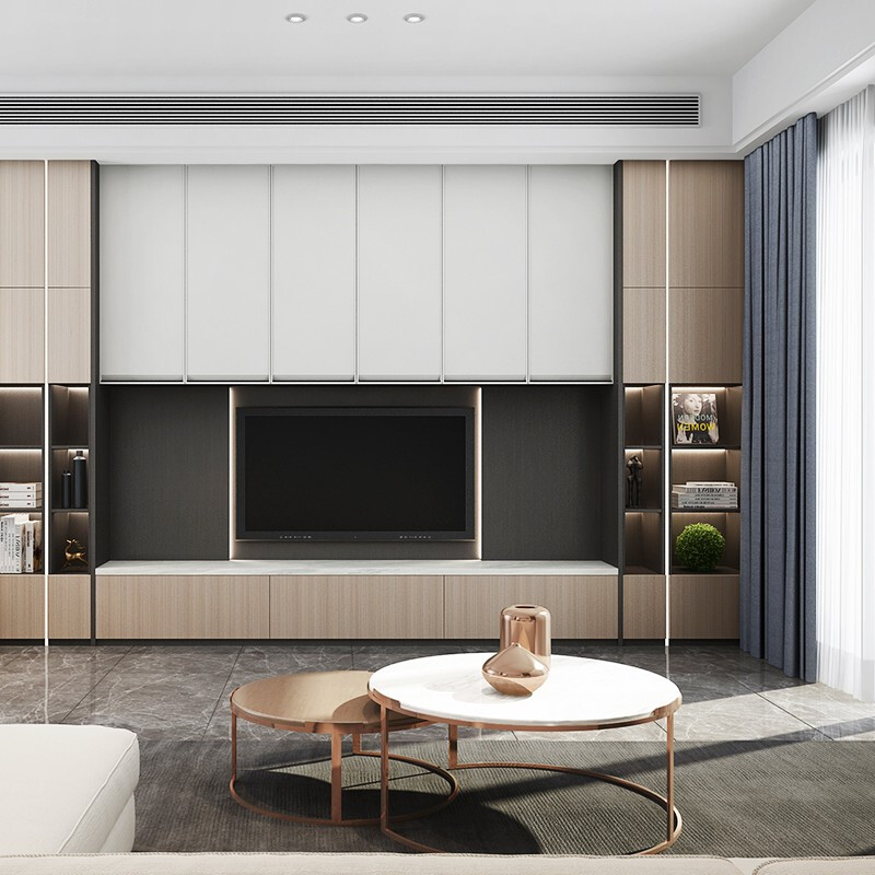 Zhibang Whole House Customized Wardrobe Customized Cloakroom Sliding Door Wardrobe Entry Cabinet Locker Whole House Furniture Customized Modern Simple Simple Love 8.5 Projection Square