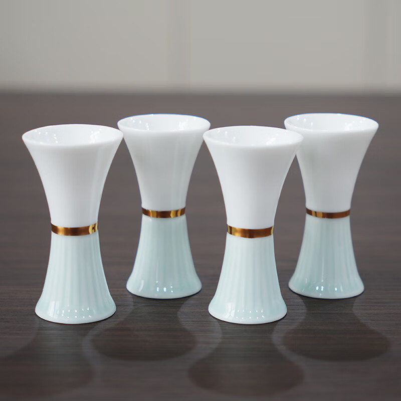 Su's Ceramics Ceramic Wine Set White Wine Cup Wine Divider Sky Blue Wine Set Best Friend 1 Pot 4 Cups Exquisite Gift Box