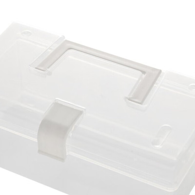 Wenstan W7364 (2 pieces) portable mask storage box, transparent storage box with lid, dust-proof storage box, large size 22.2*12*9