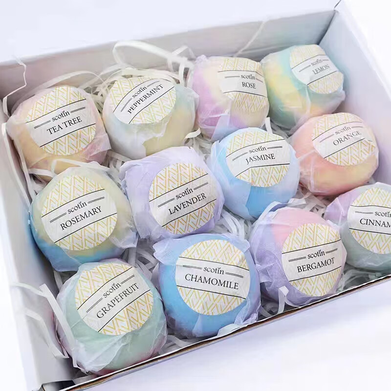 Joyous bath ball aromatic bubble bath ball essential oil romantic bath bath bath clean bath bath bath ball 100g 1 box *12 pieces