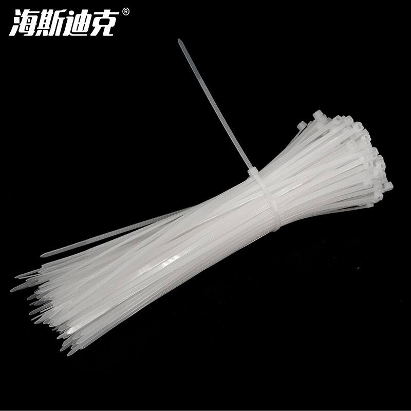 Hasdick Beijing warehouse delivery gnjz-1159 white self-locking nylon cable ties 4*350mm national standard actual width 3.5mm 250 pieces